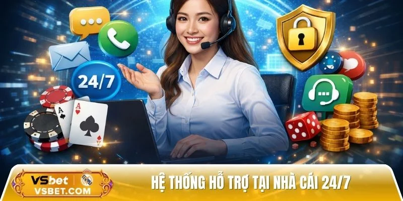 Hệ thống hỗ trợ tại nhà cái 24/7
